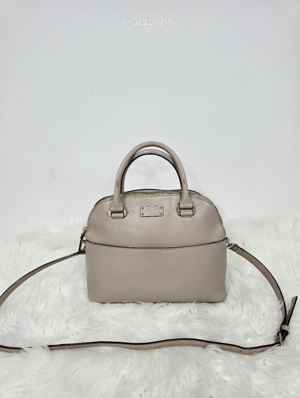 Kate Spade Nude Beige Blush Leather Satchel Crossbody Bag - Picture 16 of 17